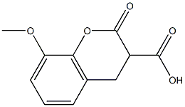 3,4-Dihydro-8-methoxy-2-oxo-2H-chromene-3-carboxylic acid ,98% Struktur