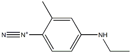 4-(Ethylamino)-2-methylbenzenediazonium Struktur