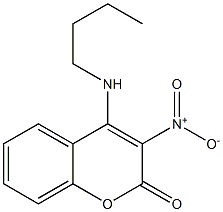 4-Butylamino-3-nitro-2H-1-benzopyran-2-one Struktur