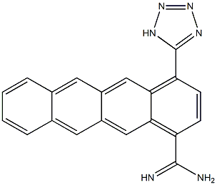 1-(1H-Tetrazol-5-yl)-4-guanylnaphthacene Struktur