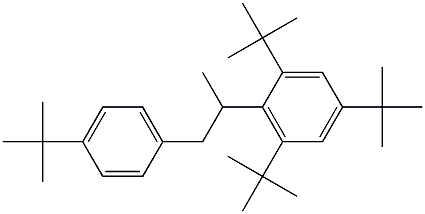 2-(2,4,6-Tri-tert-butylphenyl)-1-(4-tert-butylphenyl)propane Struktur