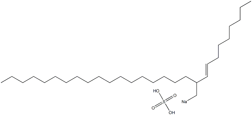 Sulfuric acid 2-(1-nonenyl)icosyl=sodium ester salt Struktur