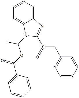 1-(1-Benzoyloxyethyl)-2-[(2-pyridinyl)methylsulfinyl]-1H-benzimidazole Struktur