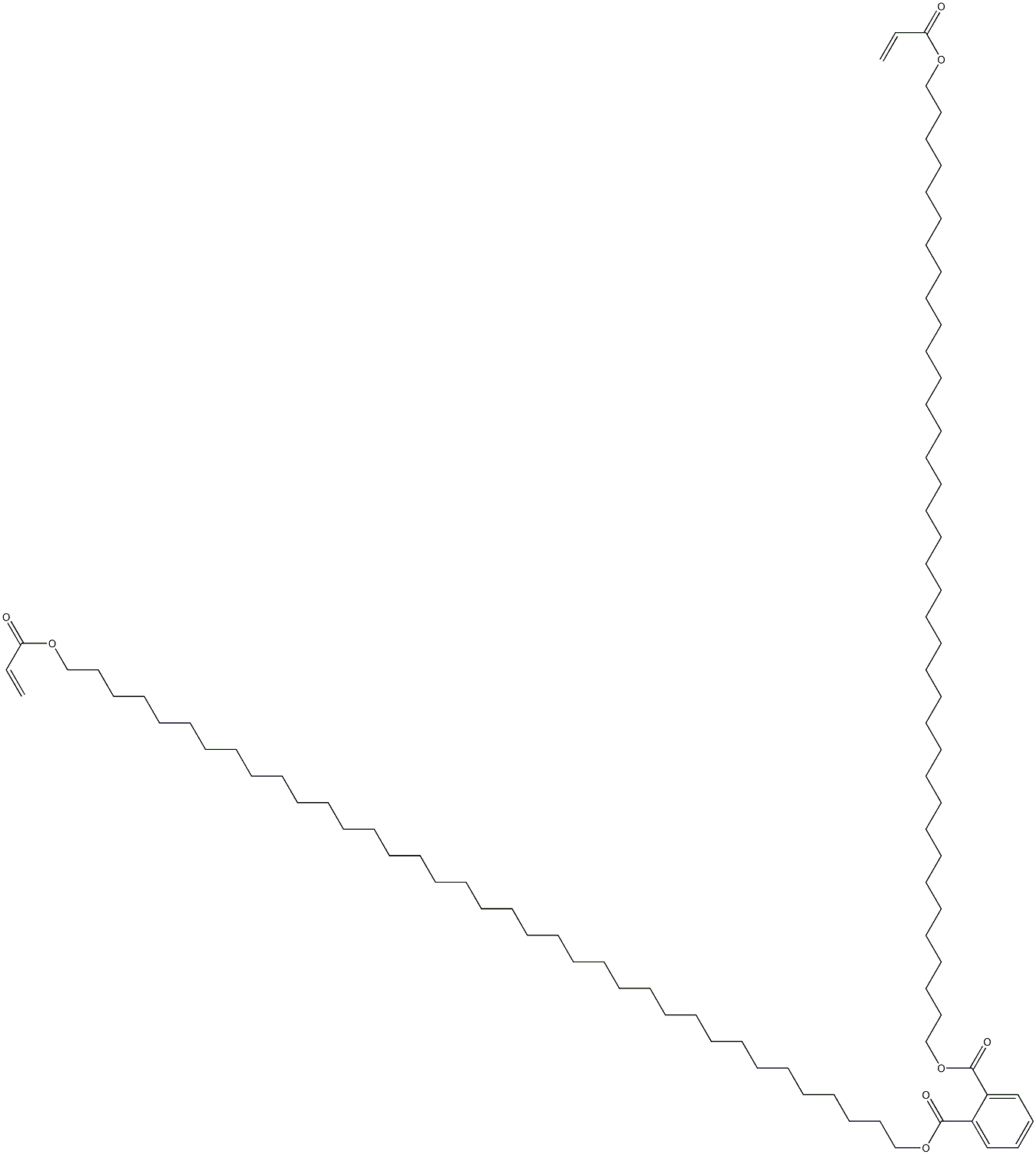 Phthalic acid bis(37-acryloyloxyheptatriacontan-1-yl) ester Struktur