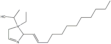 2-(1-Dodecenyl)-1-ethyl-1-(1-hydroxyethyl)-3-imidazoline-1-ium Struktur