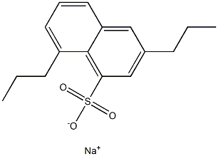 3,8-Dipropyl-1-naphthalenesulfonic acid sodium salt Struktur