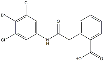 2-[2-[4-Bromo-3,5-dichloroanilino]-2-oxoethyl]benzoic acid Struktur