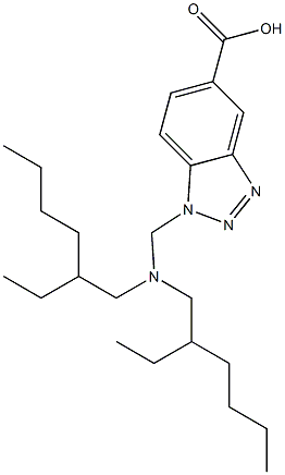 1-[[Bis(2-ethylhexyl)amino]methyl]-1H-benzotriazole-5-carboxylic acid Struktur