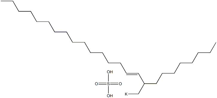 Sulfuric acid 2-octyl-3-octadecenyl=potassium ester salt Struktur