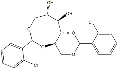 1-O,5-O:4-O,6-O-Bis(2-chlorobenzylidene)-D-glucitol Struktur