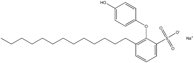 4'-Hydroxy-6-tridecyl[oxybisbenzene]-2-sulfonic acid sodium salt Struktur