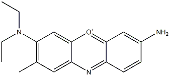 7-Amino-3-(diethylamino)-2-methylphenoxazin-5-ium Struktur