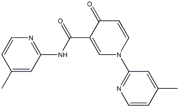 1,N-Bis(4-methyl-2-pyridinyl)-1,4-dihydro-4-oxopyridine-3-carboxamide Struktur