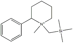 1-(Trimethylsilylmethyl)-1-methyl-2-phenylpiperidinium Struktur