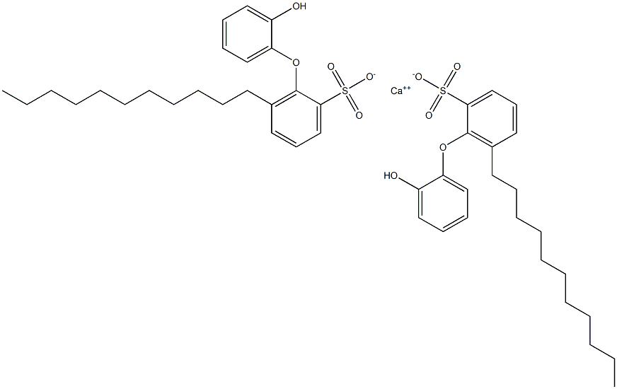 Bis(2'-hydroxy-6-undecyl[oxybisbenzene]-2-sulfonic acid)calcium salt Struktur