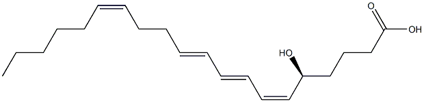 (5S,6Z,8E,10E,14Z)-5-Hydroxy-6,8,10,14-icosatetraenoic acid Struktur