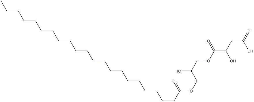 L-Malic acid hydrogen 1-(2-hydroxy-3-docosanoyloxypropyl) ester Struktur