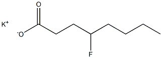 4-Fluorocaprylic acid potassium salt Struktur