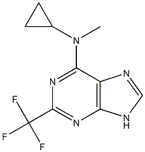 6-(N-Cyclopropylmethylamino)-2-trifluoromethyl-9H-purine Struktur