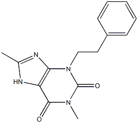 1,8-Dimethyl-3-phenethylxanthine Struktur