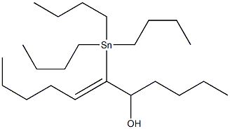 (Z)-6-(Tributylstannyl)-6-undecen-5-ol Struktur