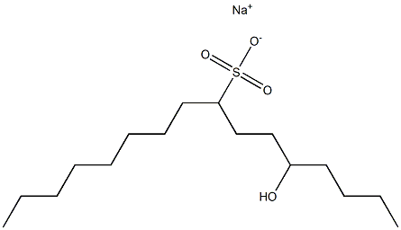 5-Hydroxyhexadecane-8-sulfonic acid sodium salt Struktur