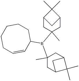 (2-Cyclooctenyl)bis(3,6,6-trimethylbicyclo[3.1.1]heptan-3-yl)borane Struktur