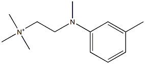 N,N,N-Trimethyl-N-[2-[methyl(m-tolyl)amino]ethyl]aminium Struktur