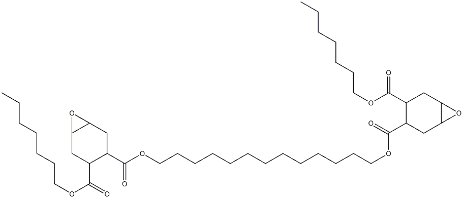 Bis[2-(heptyloxycarbonyl)-4,5-epoxy-1-cyclohexanecarboxylic acid]1,13-tridecanediyl ester Struktur