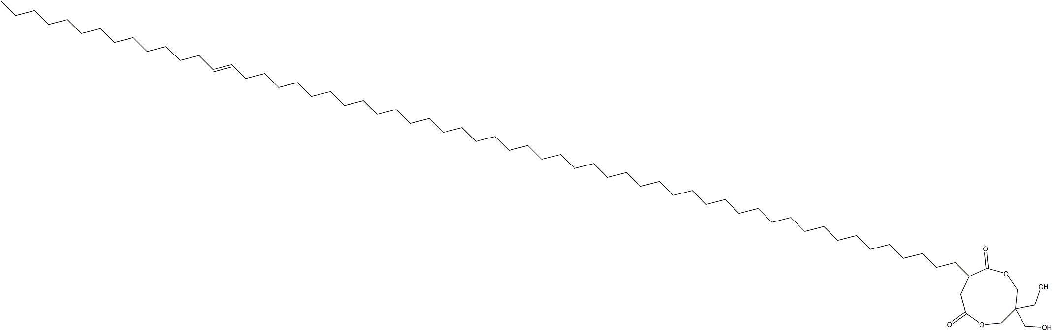 3,3-Bis(hydroxymethyl)-8-(45-nonapentacontenyl)-1,5-dioxacyclononane-6,9-dione Struktur