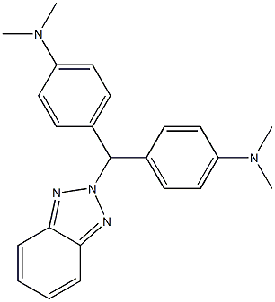 2-[4,4'-Bis(dimethylamino)benzhydryl]-2H-benzotriazole Struktur