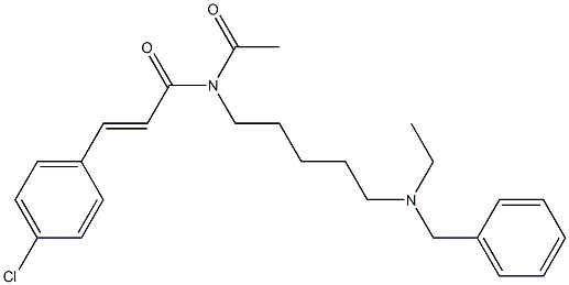 N-[5-(Ethylbenzylamino)pentyl]-N-acetyl-3-(4-chlorophenyl)acrylamide Struktur