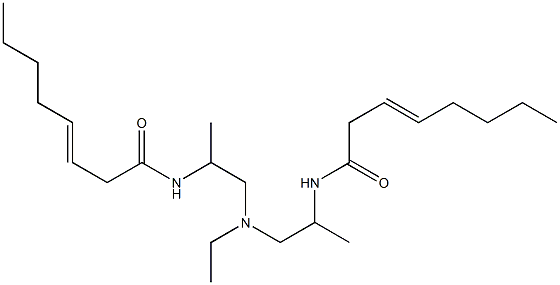 N,N'-[Ethyliminobis(1-methyl-2,1-ethanediyl)]bis(3-octenamide) Struktur