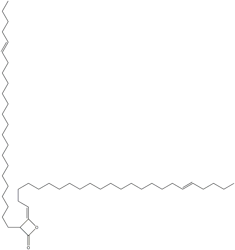 3-(18-Tricosenyl)-4-(19-tetracosen-1-ylidene)oxetan-2-one Struktur