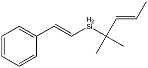 (2E)-4,4,6-Trimethyl-1-phenyl-3-sila-1,5-hexadiene Struktur