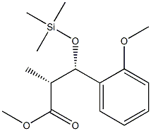 (2R,3S)-2-Methyl-3-trimethylsiloxy-3-(2-methoxyphenyl)propanoic acid methyl ester Struktur