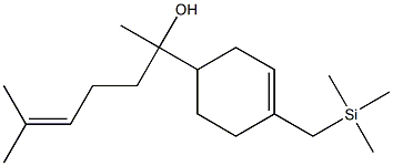 2-(4-Trimethylsilylmethyl-3-cyclohexenyl)-6-methyl-5-hepten-2-ol Struktur