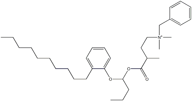 N,N-Dimethyl-N-benzyl-N-[3-[[1-(2-decylphenyloxy)butyl]oxycarbonyl]butyl]aminium Struktur