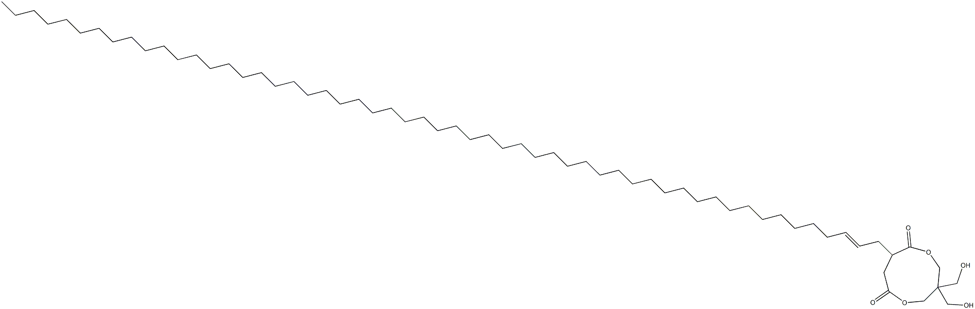 3,3-Bis(hydroxymethyl)-8-(2-pentapentacontenyl)-1,5-dioxacyclononane-6,9-dione Struktur