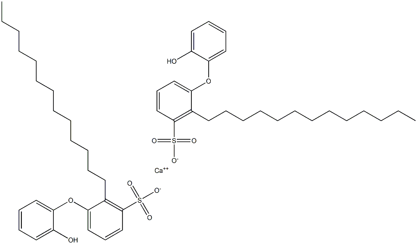 Bis(2'-hydroxy-2-tridecyl[oxybisbenzene]-3-sulfonic acid)calcium salt Struktur