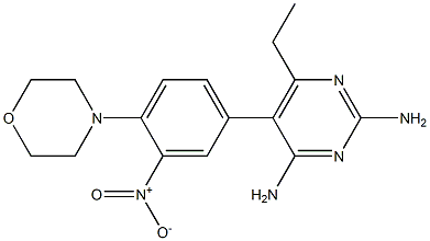 2,4-Diamino-6-ethyl-5-(3-nitro-4-morpholinophenyl)pyrimidine Struktur