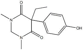 5-Ethyl-5-(4-hydroxyphenyl)-2,5-dihydro-1-methyl-3-methylpyrimidine-4,6(1H,3H)-dione Struktur