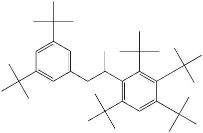 2-(2,3,4,6-Tetra-tert-butylphenyl)-1-(3,5-di-tert-butylphenyl)propane Struktur