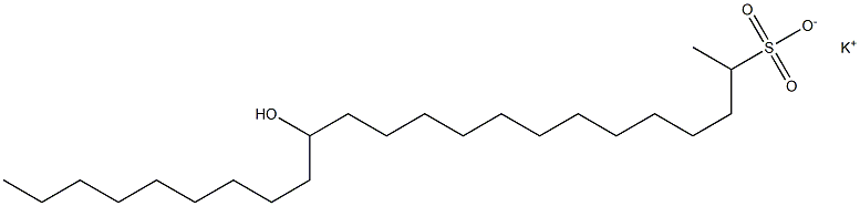 14-Hydroxytricosane-2-sulfonic acid potassium salt Struktur