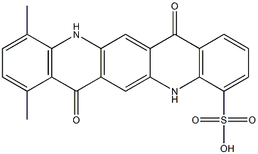 5,7,12,14-Tetrahydro-8,11-dimethyl-7,14-dioxoquino[2,3-b]acridine-4-sulfonic acid Struktur