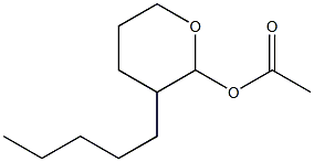 2-Acetyloxy-3-pentyltetrahydro-2H-pyran Struktur