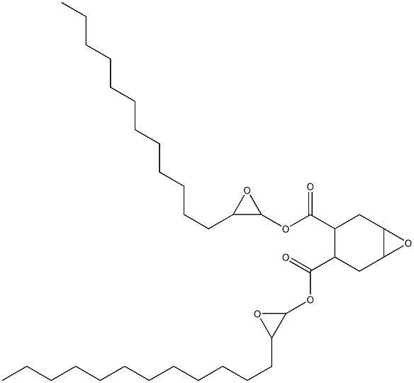 7-Oxabicyclo[4.1.0]heptane-3,4-dicarboxylic acid bis(1,2-epoxytetradecan-1-yl) ester Struktur