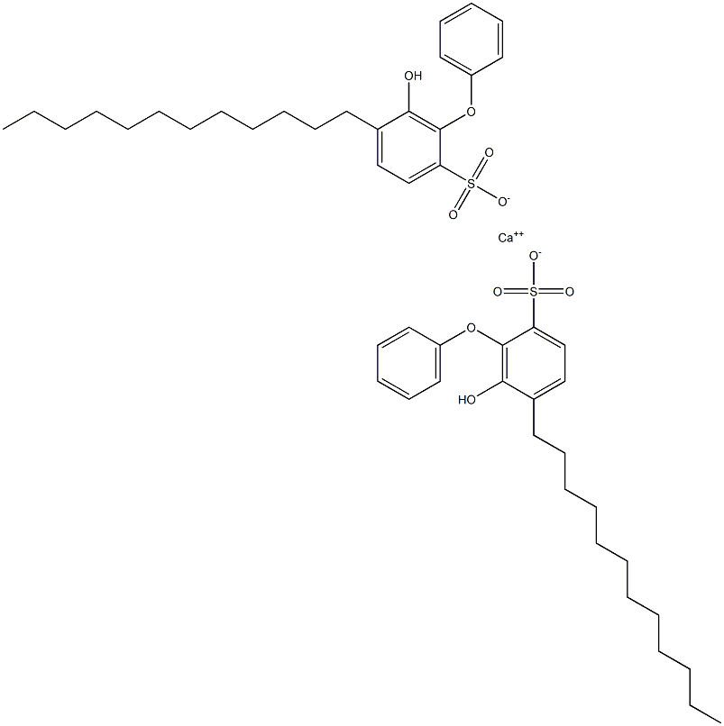 Bis(6-hydroxy-5-dodecyl[oxybisbenzene]-2-sulfonic acid)calcium salt Struktur