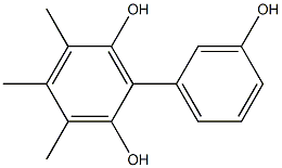 3,4,5-Trimethyl-1,1'-biphenyl-2,3',6-triol Struktur