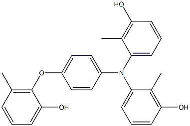 N,N-Bis(3-hydroxy-2-methylphenyl)-4-(2-hydroxy-6-methylphenoxy)benzenamine Struktur